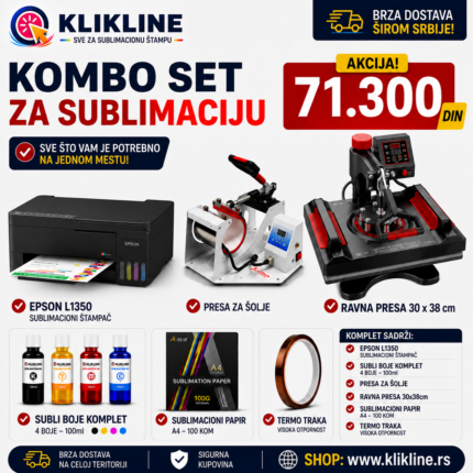 KOMBO SET za stampu na majicama i soljama